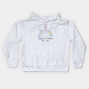 Rude Unicorn Kids Hoodie